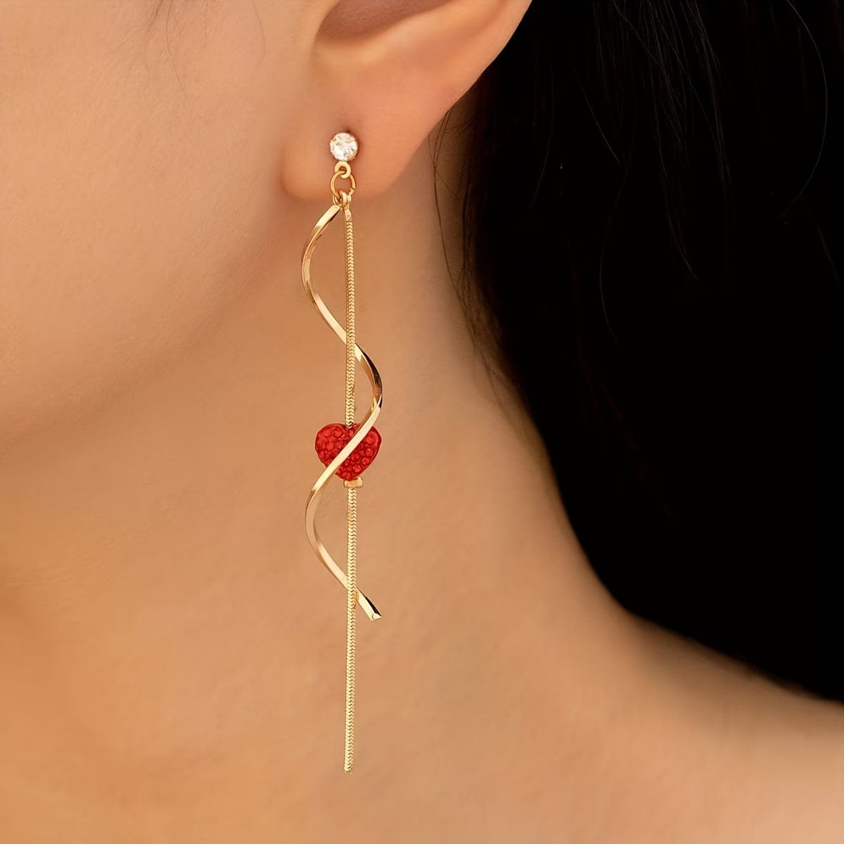 🌹 Orecchini a Spirale - Cuore Infinito